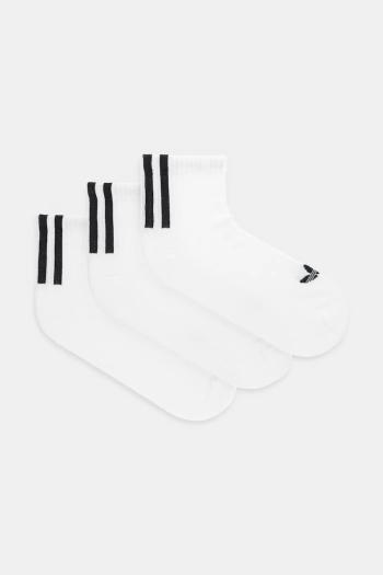 Ponožky adidas Originals 3-Stripes 3-pak biela farba, JV7423