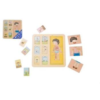 Teddies Puzzle doskové drevené ľudské telo/šport (6927049040313)