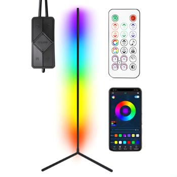 Eveon QJD-150 RGB rohová lampa 1.3m + diaľkový ovládač, čierna