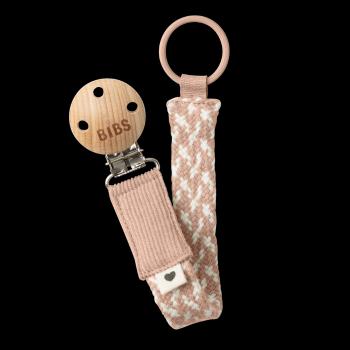 BIBS Paci Braid klip na cumlík, Blush/ Ivory