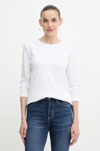 Bavlnené tričko s dlhým rukávom Armani Exchange biela farba, XW001456 AF10356