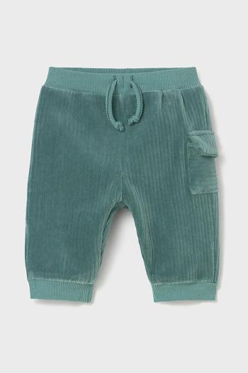 Nohavice pre bábätká Mayoral Newborn tyrkysová farba, 2587