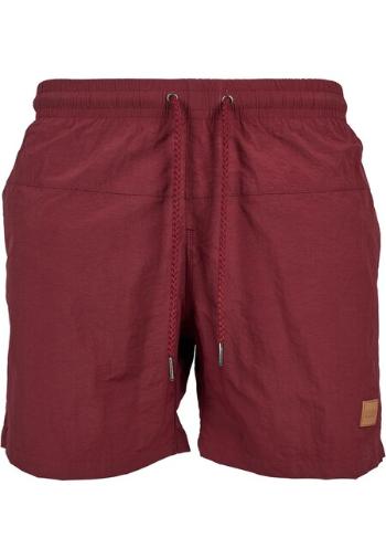 Urban Classics Block Swim Shorts cherry - S