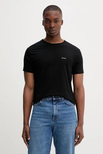 Bavlnené tričko Paul Smith 3-pak pánske, čierna farba, melanžová, M1A-389-M3PK