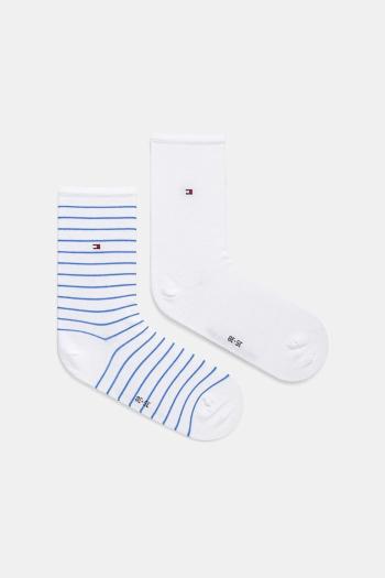 Ponožky Tommy Hilfiger 2-pak dámske, biela farba, 100001494