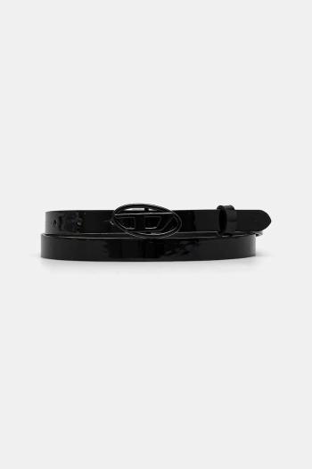 Kožený opasok Diesel PLAY-D B-PLAY 15 belt dámsky, čierna farba, X10323.PR271
