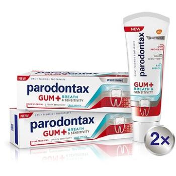PARODONTAX na ďasná, dych a citlivé zuby Whitening 2× 75 ml (8596149006376)