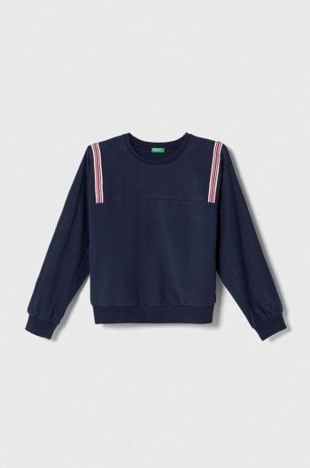 Detská mikina United Colors of Benetton tmavomodrá farba, s nášivkou