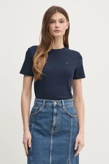 Bavlnené tričko Tommy Hilfiger dámske, biela farba, WW0WW40587