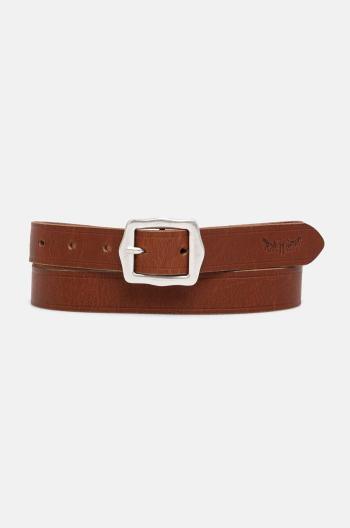 Kožený opasok Levi's dámsky, hnedá farba, D7866-0002