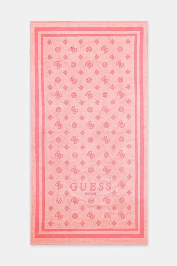 Bavlnený uterák Guess ružová farba, E5GZ08 SG00P