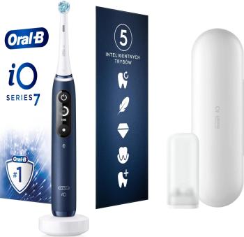 Oral-B iO Series 7 Sapphire elektrická zubná kefka, 5 režimov, cestovné puzdro, rýchlonabíjacia stanica