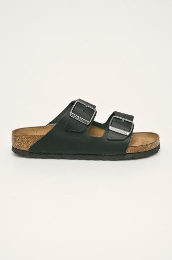 Kožené šľapky Birkenstock Arizona SFB dámske, čierna farba, 752483