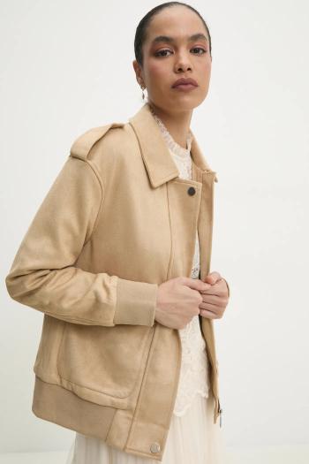 Bunda Answear.LAB dámska, béžová farba, prechodná