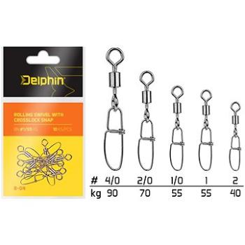 Delphin Rolling Swivel with Crosslock Snap Veľkosť 1 55 kg 10 ks (8586016324009)