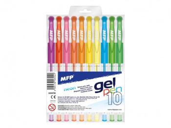 Gélové perá MFP Neon GN1038 0,8mm sada 10 farieb