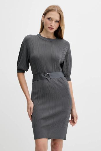 Šaty Armani Exchange šedá farba, mini, rovný strih, XW000775 AF10352