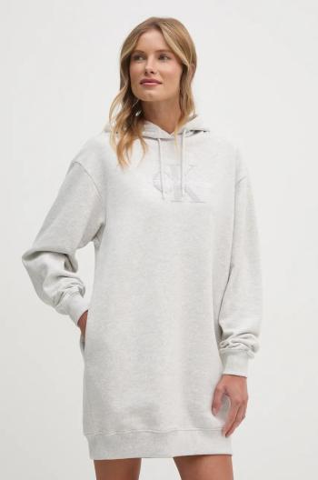 Bavlnené šaty Calvin Klein Jeans šedá farba, mini, oversize, J20J224685