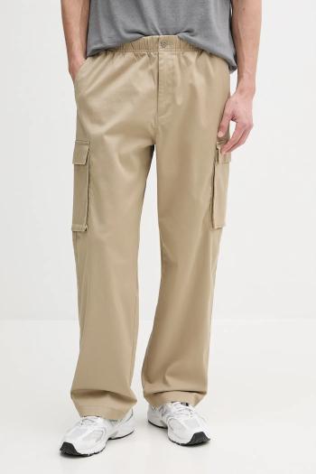 Nohavice Calvin Klein Jeans béžová farba, strih cargo, LV040EM616