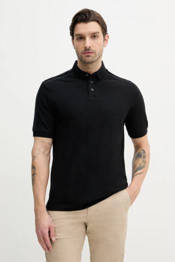 Bavlnené polo tričko Armani Exchange pánske, čierna farba, s nášivkou, XM000307 AF10366