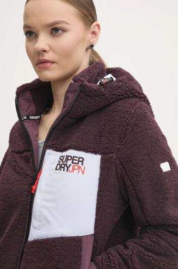 Bunda Superdry dámska, fialová farba, prechodná, W5011820A-C4J