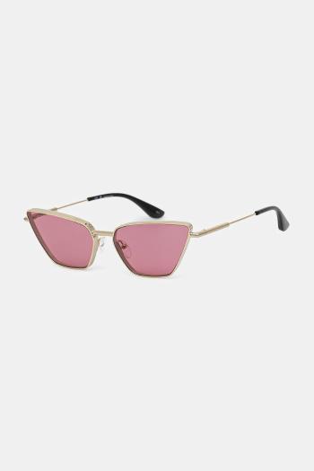 Slnečné okuliare Alexander McQueen dámske, zlatá farba, AM0501S