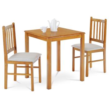 Jedálenský set z masívneho dreva s 2 stoličkami,69 x 69 x 75 cm, dub Iandhaus
