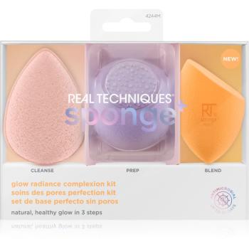 Real Techniques Sponge+ Glow Radiance sada aplikátorov pre perfektný vzhľad