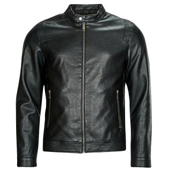 Jack & Jones  JJEROCKY CLEAN JACKET  Kožené bundy Čierna