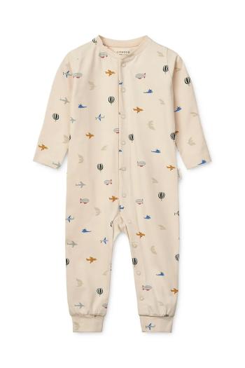 Bavlnené dupačky pre bábätká Liewood Birk Printed Pyjamas Jumpsuit LW19856