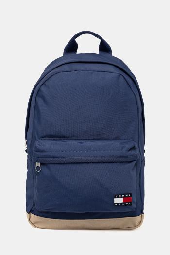 Ruksak Tommy Jeans pánsky, tmavomodrá farba, veľký, vzorovaný, AM0AM13356