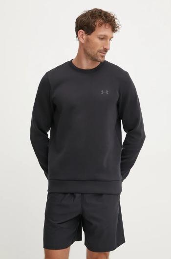 Mikina Under Armour Unstoppable Fleece Crew pánska, čierna farba, s potlačou, 1389351