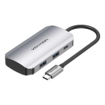 Vention TNBHB USB-C - USB-A/USB-C/PD dokkoló állomás - Szürke