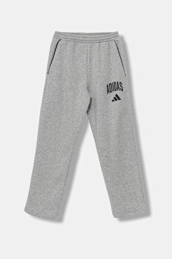 Detské tepláky adidas šedá farba, s potlačou, JW2386