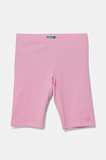 Detské krátke nohavice United Colors of Benetton ružová farba, jednofarebné, 3MT1C901D