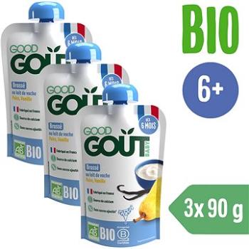 Good Gout BIO Vanilkový jogurt s hruškou 3× 90 g (8594200260231)