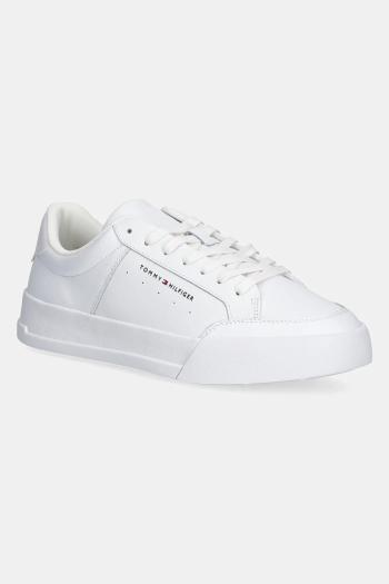 Tenisky Tommy Hilfiger TH COURT MIX LTH biela farba, FM0FM05489