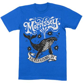 Morrissey tričko Never Giving In/Whale Modrá XL