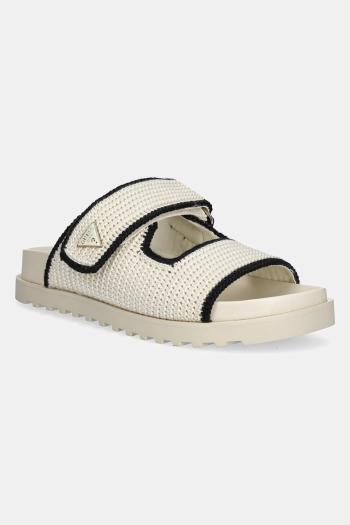 Šľapky Guess FADENNA dámske, béžová farba, FLJFDN FAB19