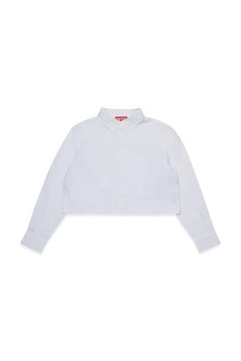 Detská bavlnená košeľa Diesel CLIO SHIRT biela farba, J02373