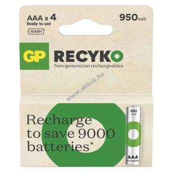 GP ReCyko Ni-MH akku HR03 (AAA) 950mAh 4db/csomag - Kiárusítás!