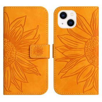 ART SUNFLOWER Peňaženkové puzdro s remienkom Apple iPhone 15 žlté