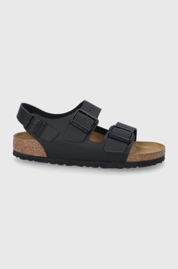 Kožené sandále Birkenstock Milano dámske, čierna farba, 34193