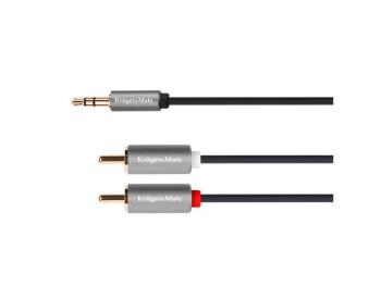 Kábel Jack 3.5mm stereo/2x Cinch 3m KRUGER & MATZ KM1216 Basic