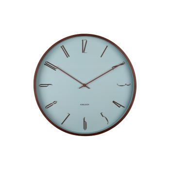 Dizajnové nástenné hodiny Karlsson 6014BL modré,priemer 40 cm
