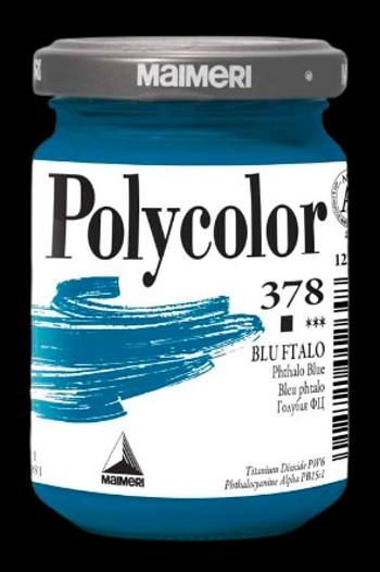 MAIMERI POLYCOLOR - Jemné vinylové farby 378 - phthalo blue, 140 ml