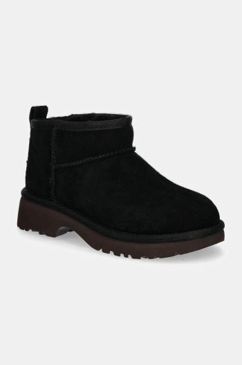 Detské semišové snehule UGG KIDS CLASSIC ULTRA MINI NEW HEIGHTS čierna farba, 1157732K