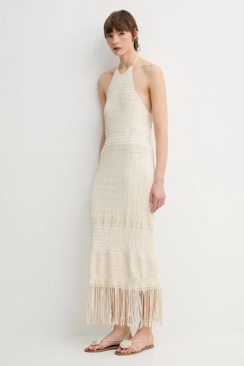 Šaty Nanushka NEIVA béžová farba, maxi, priliehavé, NW25SSDR27005