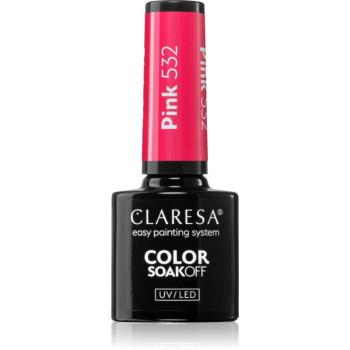 Claresa SoakOff UV/LED Color Sunny Garden gélový lak na nechty odtieň Pink 532 5 g