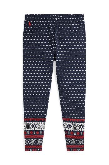 Detské legíny Polo Ralph Lauren čierna farba, vzorované, 313952795001